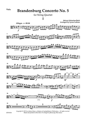 Brandenburg Concerto No. 5 - Viola