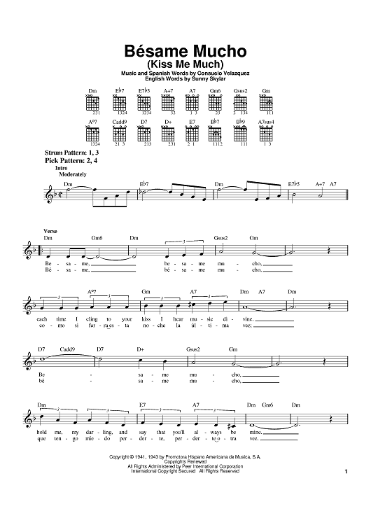 Besame Mucho (Kiss Me Much)