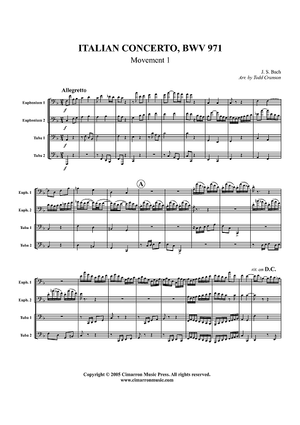 Italian Concerto, BWV 971, Mvt. 1 - Score