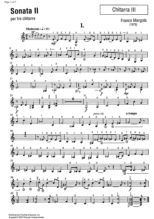 Sonata II - Guitar 3