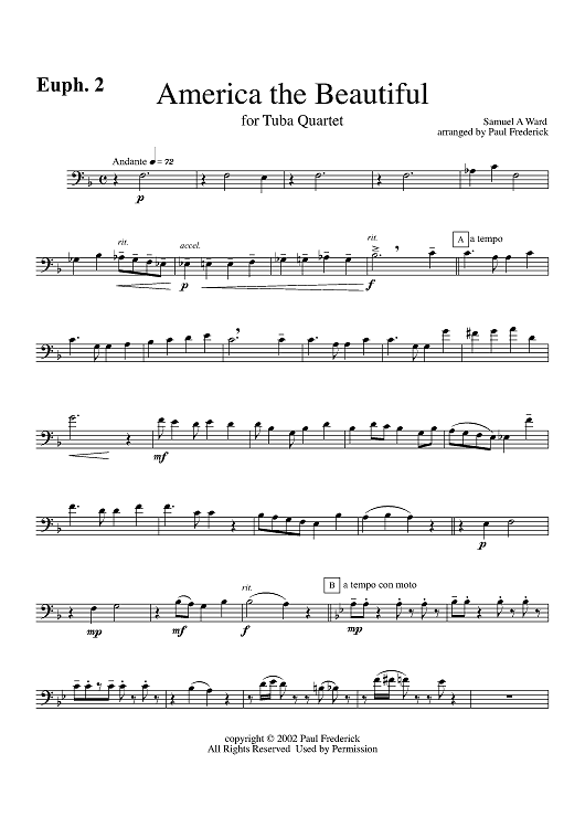 America the Beautiful / Star-Spangled Banner - Euphonium 2
