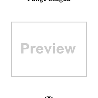 Pange Lingua (3 versets)