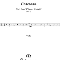 Ouverture, Chaconne    - No. 1 from "L'Amour Médecin" - (LWV 29) - Viola 1