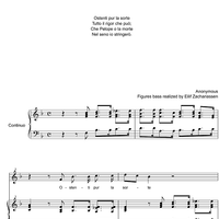 Ostenti pur la sorte - Score