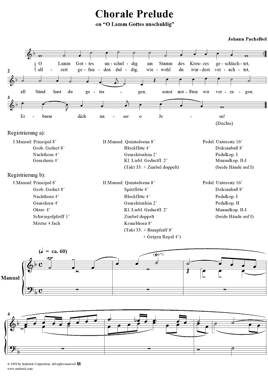 Chorale Prelude on "O Lamm Gottes unschuldig"