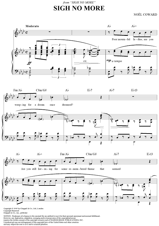 Sigh No More