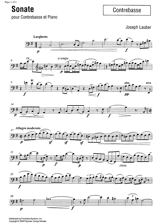 Sonate - Double Bass