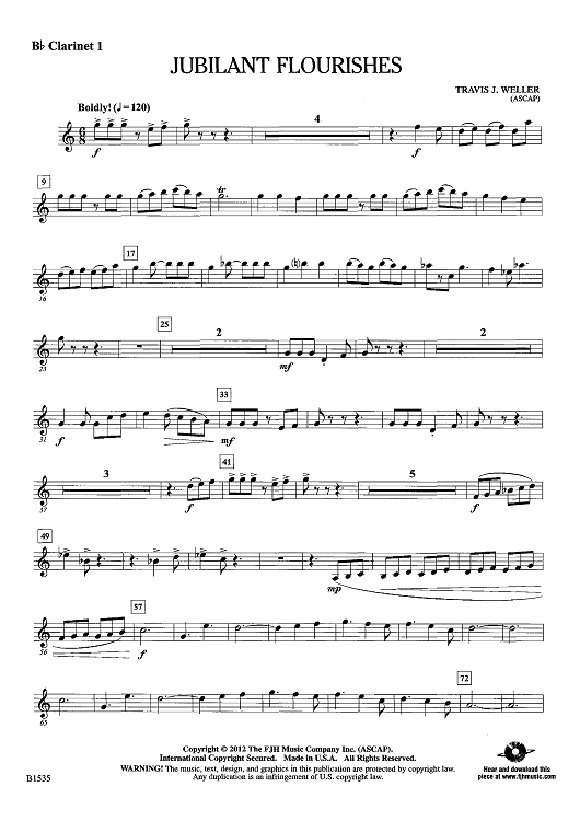 Jubilant Flourishes - Bb Clarinet 1