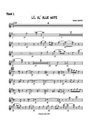 Li'l Ol' Blue Note - Tenor Sax 1