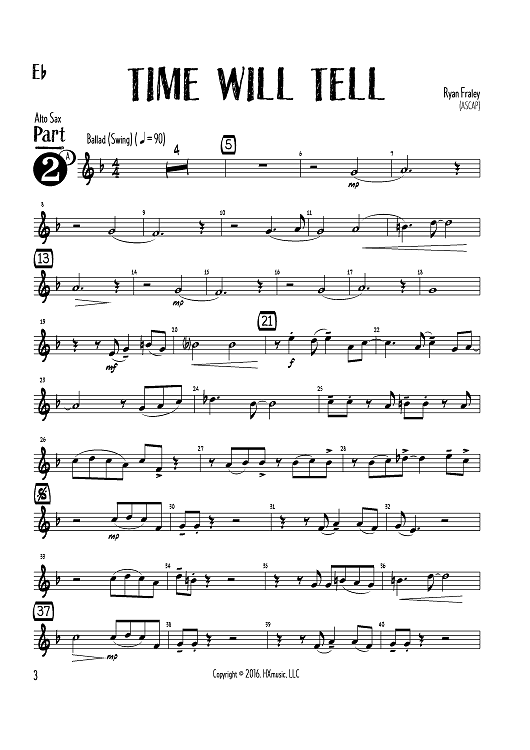 Time Will Tell - Eb Instruments Part 2