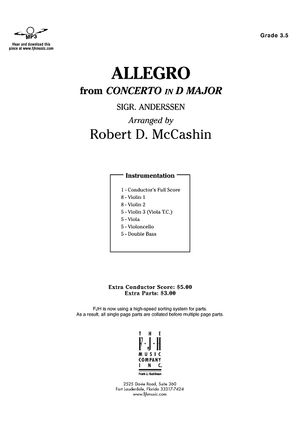 Allegro from Concerto in D Major - Score