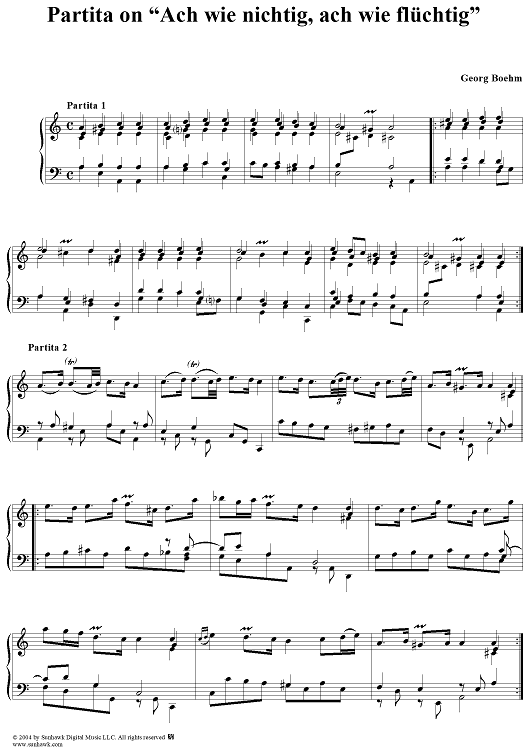 Partita on "Ach wie nichtig, ach wie flüchtig"