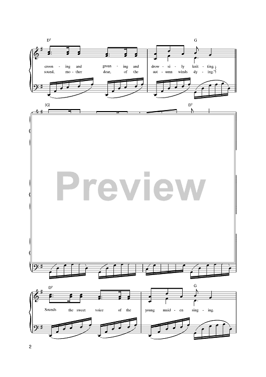 The Spinning Wheel" Sheet Music by Delia Murphy for Easy Piano Sheet