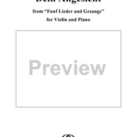 Dein Angesicht - No. 2 from "Five Lieder and Songs" Op. 127 - Piano