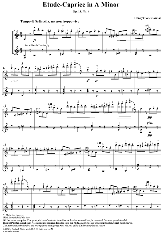 Etude-Caprice in A Minor, Op. 18, No. 4