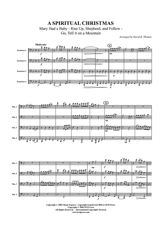 A Spiritual Christmas - Score