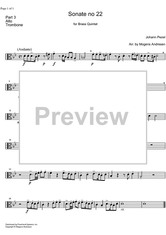 Sonata No.22 - Alto Trombone