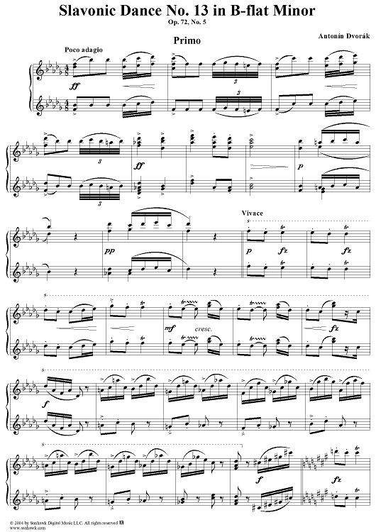 Slavonic Dance No. 13 in B-flat Minor, Op. 72, No. 5
