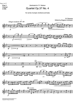 Quartet Op.37 No. 4 - B-flat Cornet 1