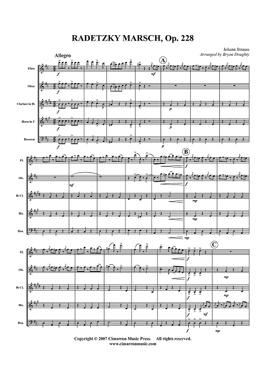 Radetzky Marsch - Score