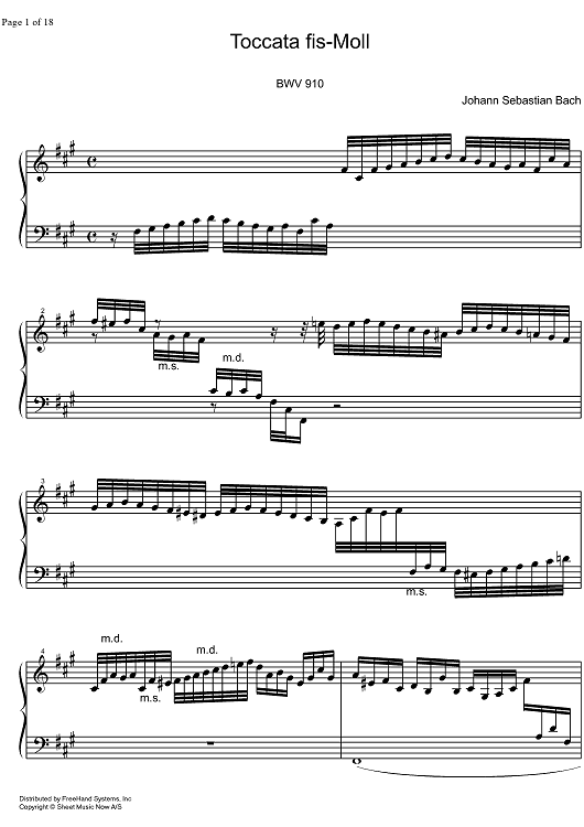 Toccata f# minor BWV 910
