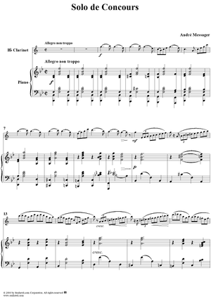 Solo de Concours - Piano Score
