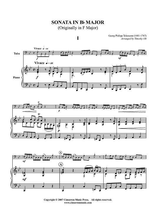 Sonata In B Flat - Piano