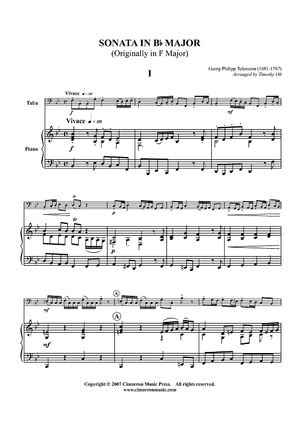 Sonata In B Flat - Piano