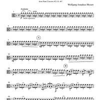 Andante - from Piano Concerto #21, K. 467 - Part 3 Viola