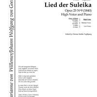 Lied der Suleika Op.25 No. 9
