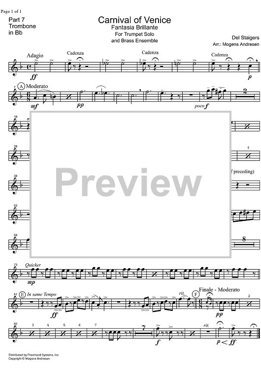 Carnival of Venice - Fantasia Brillante - Trombone