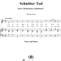 Schnitter Tod - No. 21 from "28 Deutsche Volkslieder" WoO 32