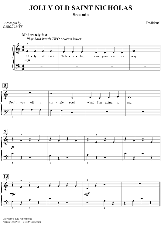 Jolly Old Saint Nicholas