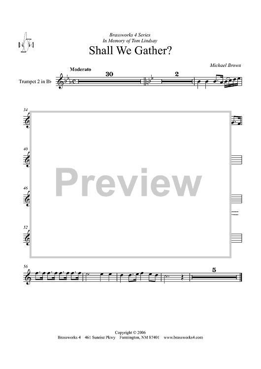 Shall We Gather? - Trumpet 2 in B-flat