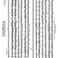 Concerto in E-flat - Score
