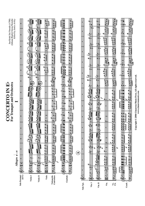 Concerto in E-flat - Score