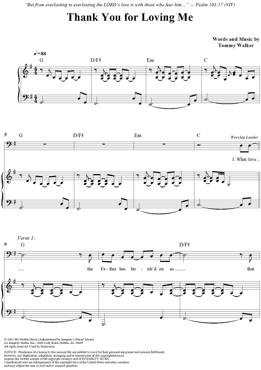 Thank You For Loving Me