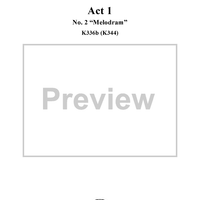 Melodram "Unerforschliche Fügung", No. 2 from "Zaide", Act 1, K336b (K344) - Full Score