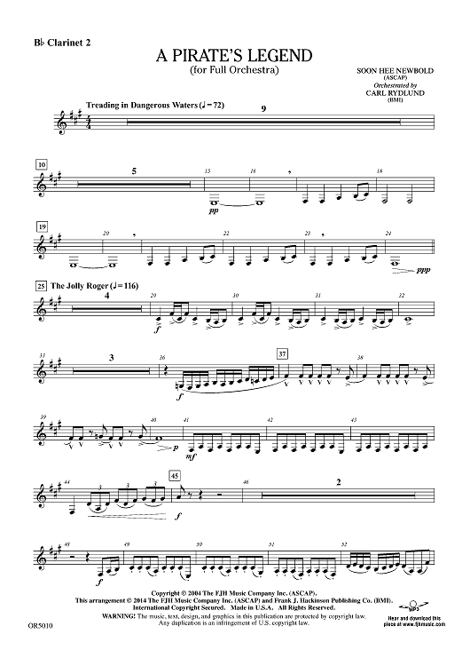 A Pirate's Legend - Bb Clarinet 2