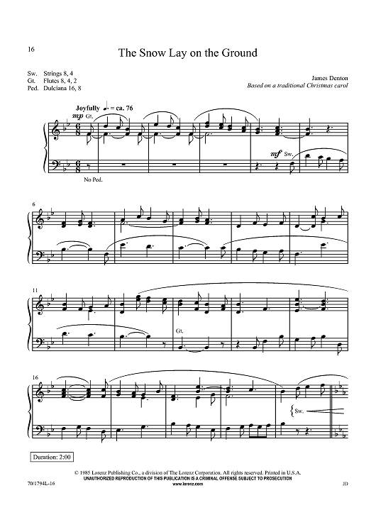 The Snow Lay on the Ground