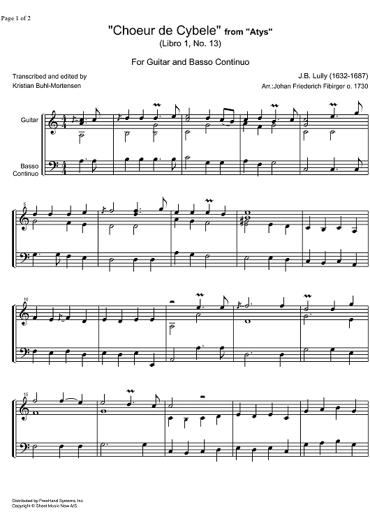 Choeur de Cybele from Atys Libro  1 no.13