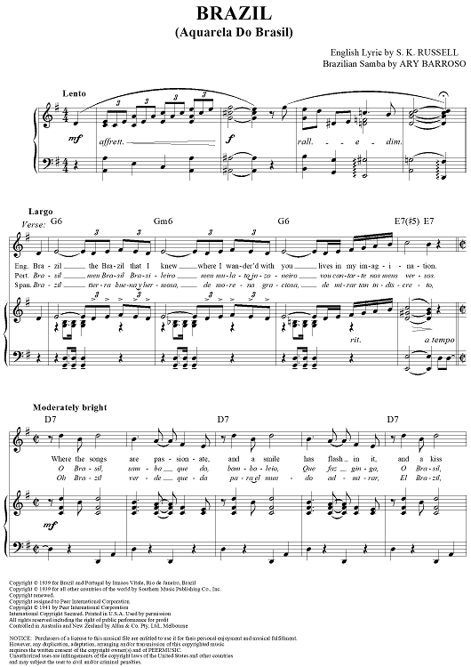 Brazil (Aquarela Do Brasil)