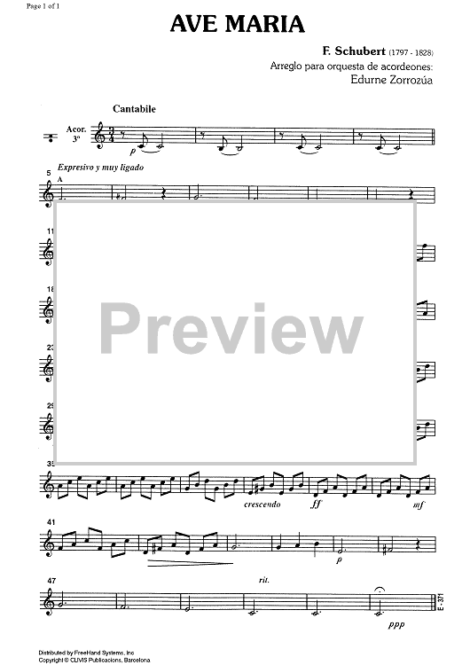 Ave Maria - Accordion 3