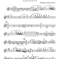 Andante - from Piano Concerto #21, K. 467 - Part 1 Clarinet in Bb