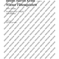 Viennese flute quintet D major in D major - Score and Parts