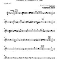 Hallelujah - from "Messiah", HWV 56 (introducing the Chorale "Ein' feste Burg") - Trumpet 1 in C