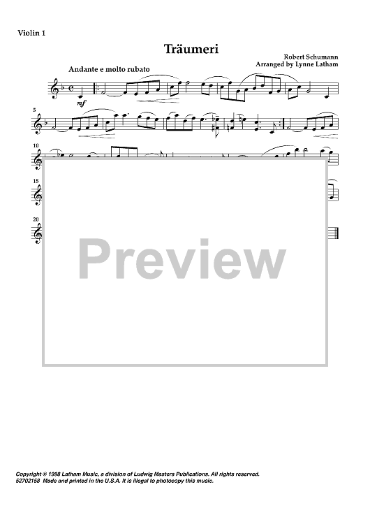 Träumeri - Violin 1