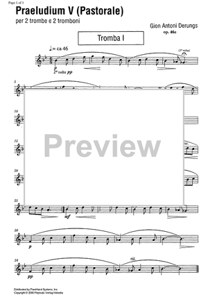 Praeludium V (Pastorale) Op.46e - Trumpet 1
