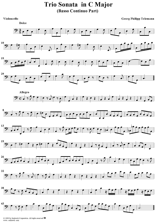 Trio Sonata in C Major - Cello