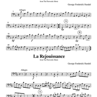 Bourree, La Rejouissance & Menuet from The Fireworks Music - Part 3 Cello or Bassoon